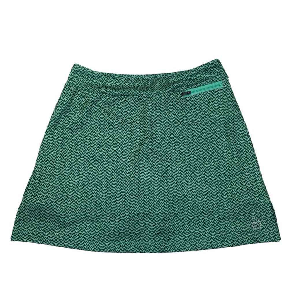 Be Inspired‎ 1X Golf Skort Activewear Green Chevron Athletic EUC Plus